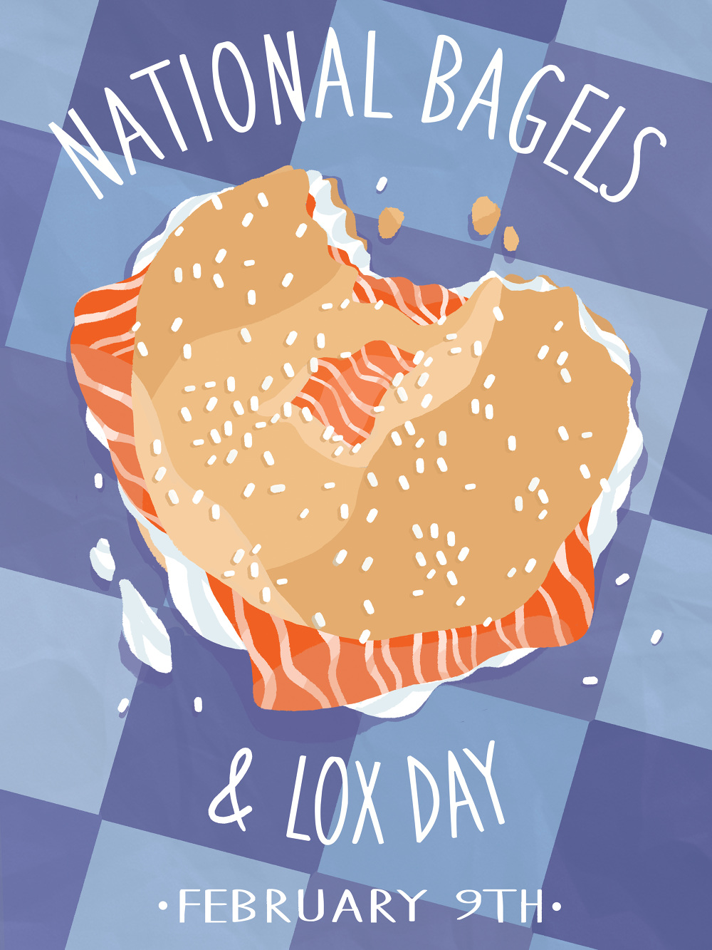 National Bagel & Lox Day Illustration by Niki Sauter